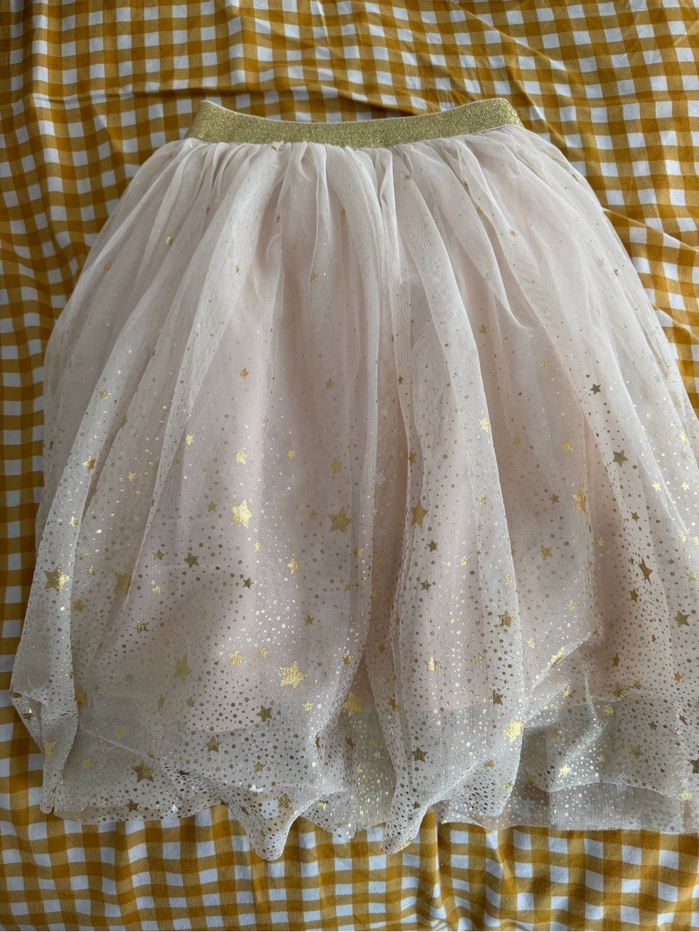 Mini Boden Tulle Skirt with Gold Stars